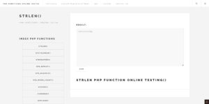 PHP Functions Online Tester